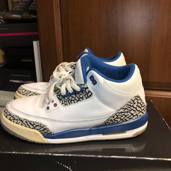 all blue 3s